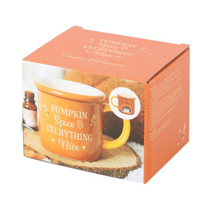 1 Wax Melt + Aquecedor de cera de cerâmica em forma de Caneca Outono Pumpkin Spice