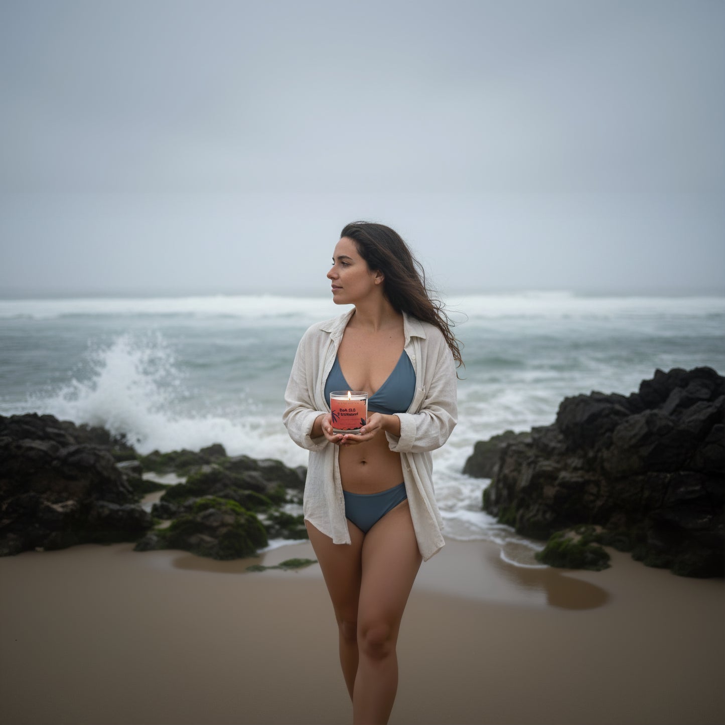 Rock Salt and Driftwood - Vela 220 gr / 7,7 Oz