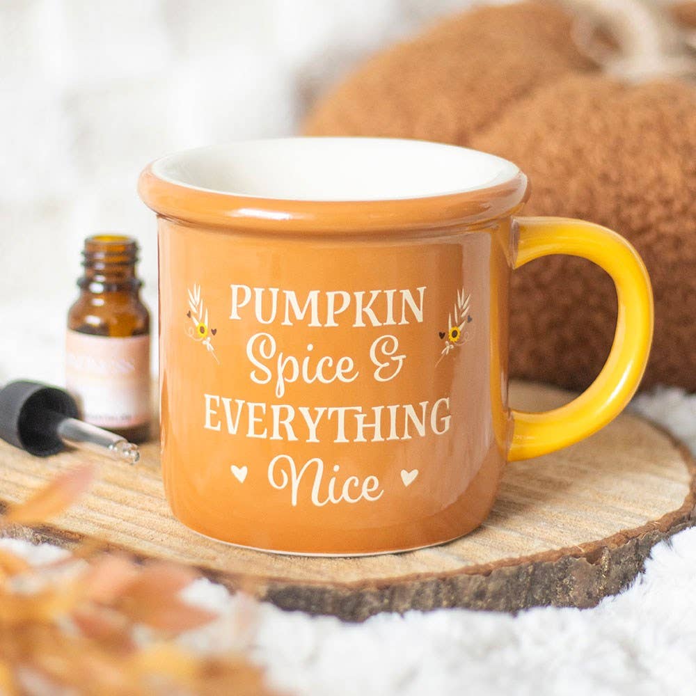 1 Wax Melt + Aquecedor de cera de cerâmica em forma de Caneca Outono Pumpkin Spice